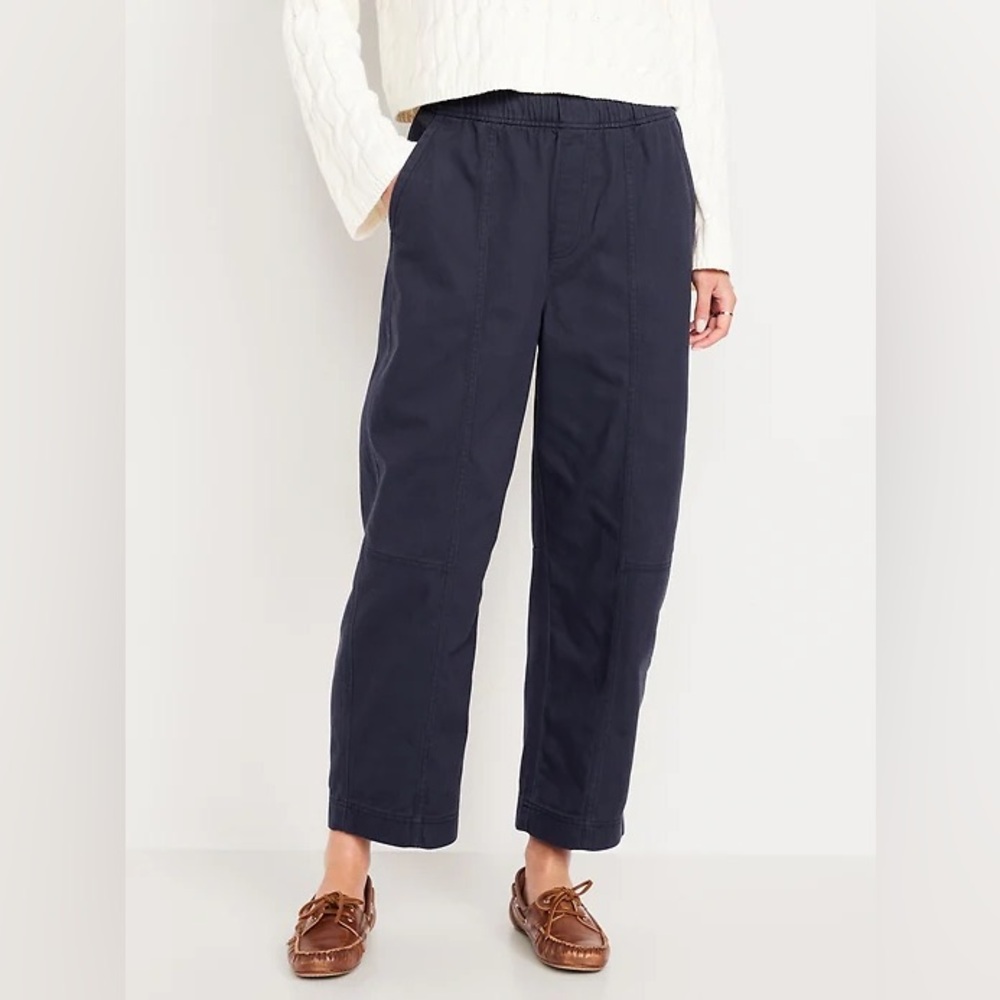 Old Navy Navy High-Rise Wide-Leg Pants - Picture 2 of 6